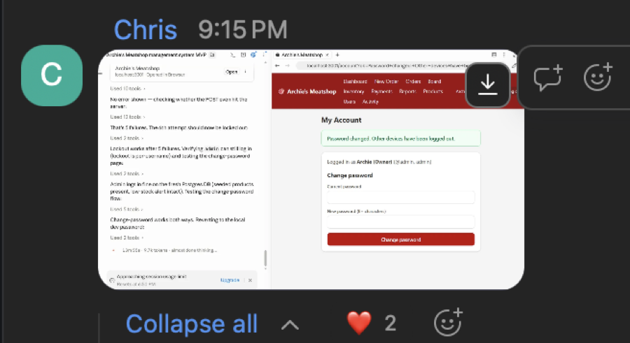 Student proof — real system built with Claude Code